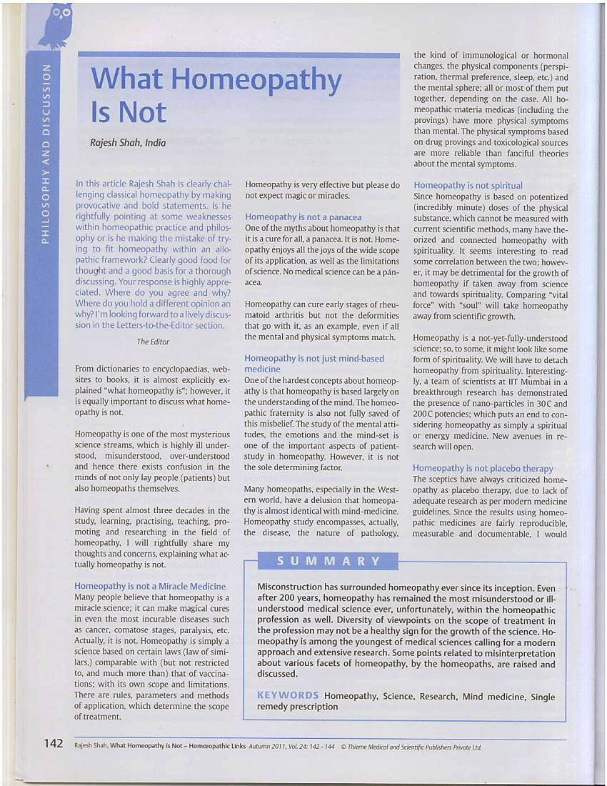 What Homeopathy Is Not, by Dr Rajesh Shah Page-2