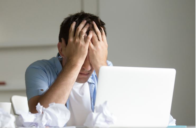 Depressed man