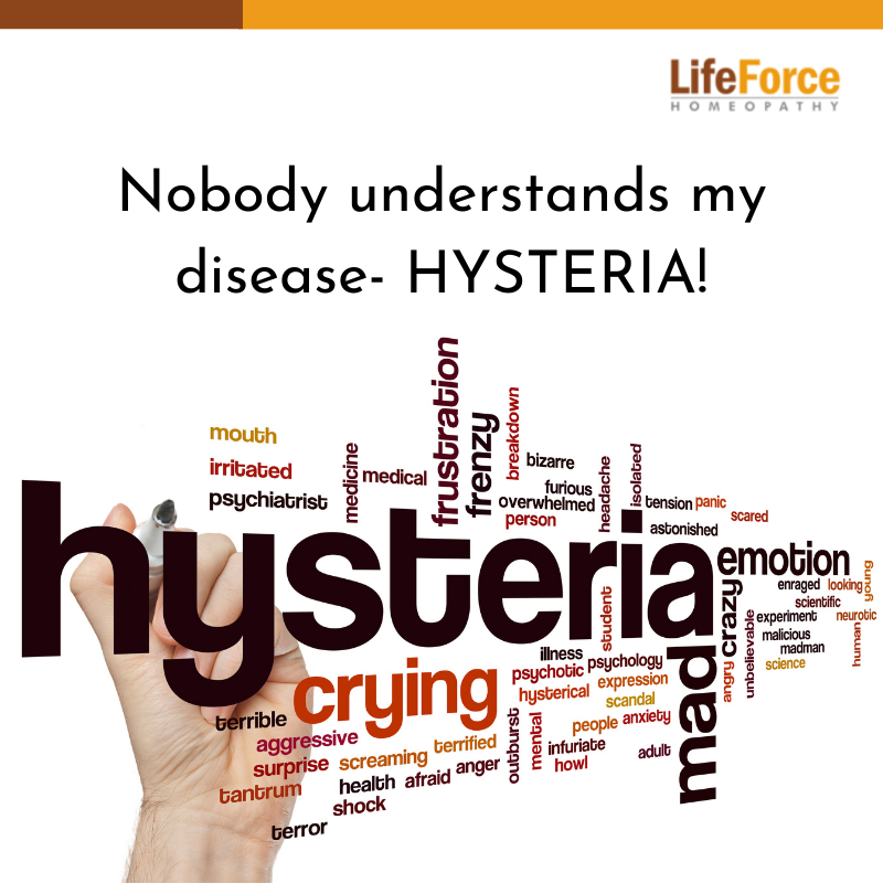 Nobody understands my disease- HYSTERIA!